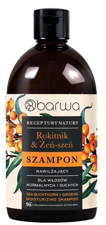 Szampon rokitnik i żeń-szeń nawilżający 380ml BARWA RECEPTURY NATURY