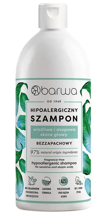 Hipoalergiczny szampon bezzapachowy do skóry wrażliwej i atopowej 400ml BARWA