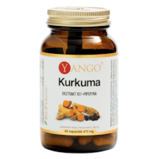 YANGO Kurkuma - ekstrakt 10:1 + piperyna - 60 kaps.