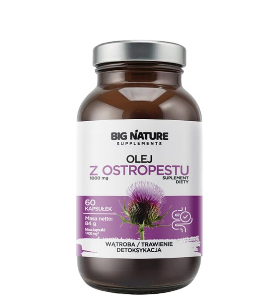 BIG NATURE Kapsułki Olej z ostropestu 1000mg, 60 kaps.