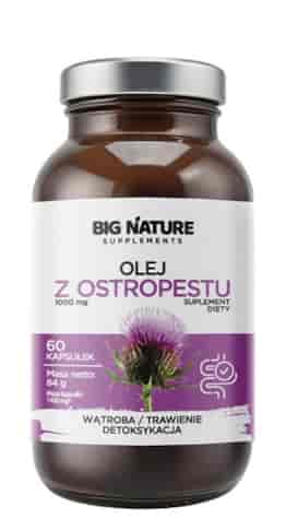 BIG NATURE Kapsułki Olej z ostropestu 1000mg, 60 kaps.