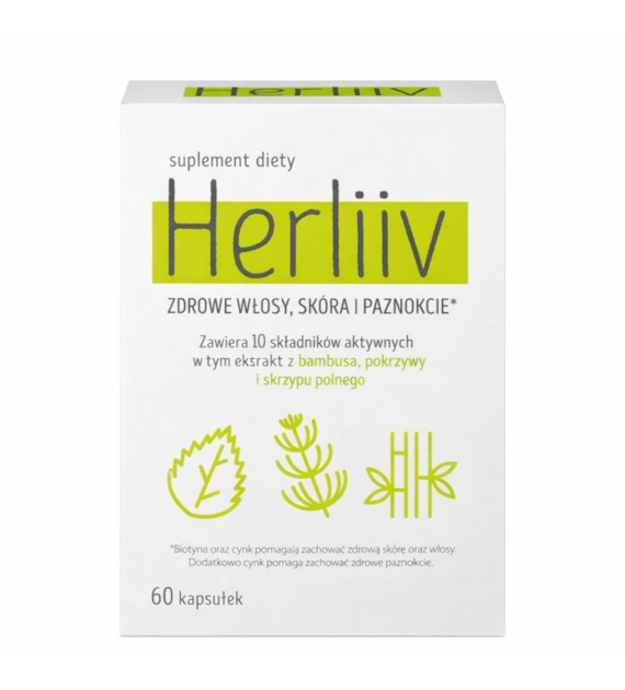 HERLIIV 60 kaps. - zdrowe włosy, skóra i paznokcie