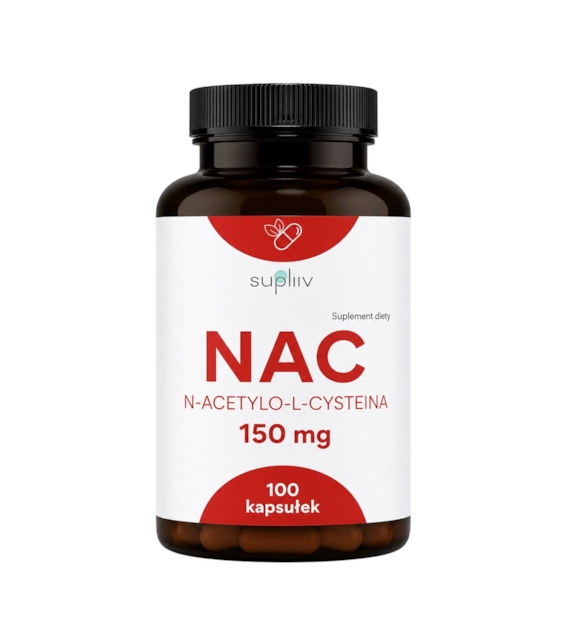 NAC N-Acetylo-L-Cysteina 150mg, 100 kaps. SUPLIIV