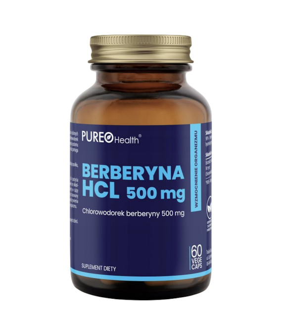 PUREO HEALTH Berberyna HCL 500 mg, 60 kaps.
