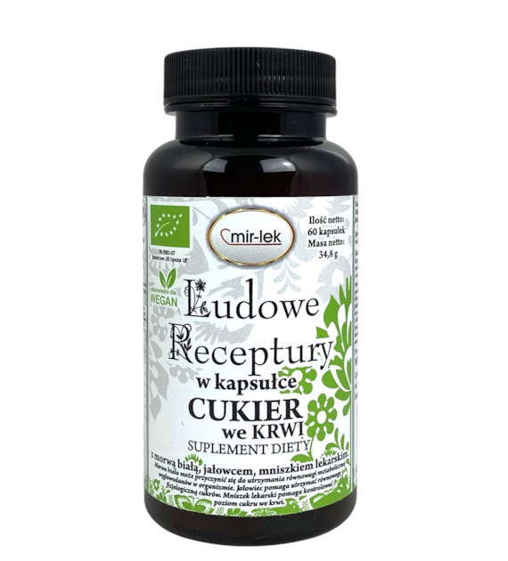 LUDOWE RECEPTURY cukier BIO 60 kapsułek MIR-LEK