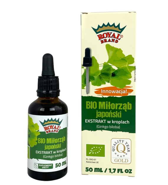 Ekstrakt z Miłorzębu japońskiego BIO 50ml ROYAL BRAND