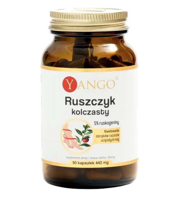 YANGO Ruszczyk kolczasty - ekstrakt 350mg, 90 kaps.