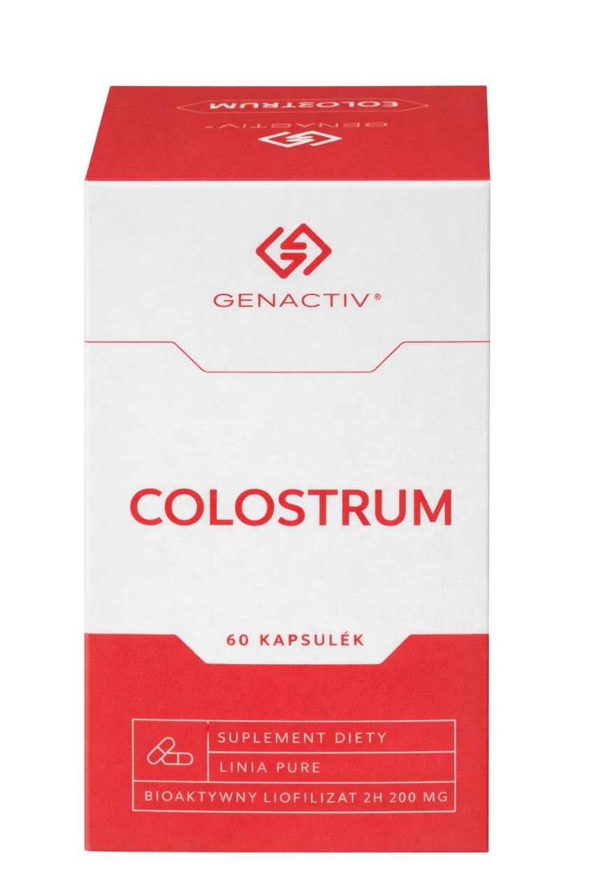 GENACTIV Colostrum kapsułki 200mg, 60 kaps. - bioaktywny liofilizat 2h