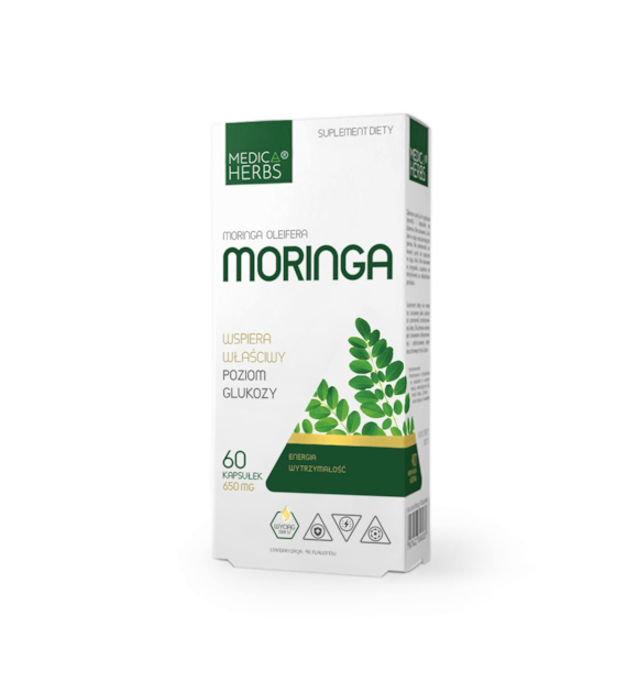 MEDICA HERBS Moringa 650mg, 60 kaps.