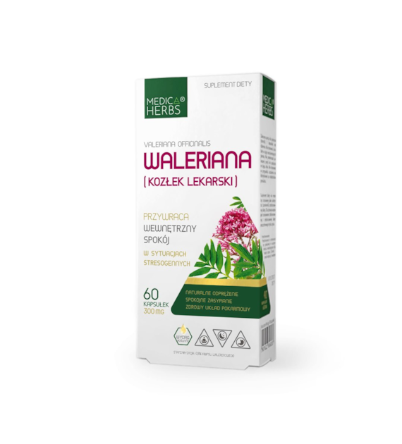 MEDICA HERBS Waleriana (Kozłek Lekarski) 300mg, 60 kaps.