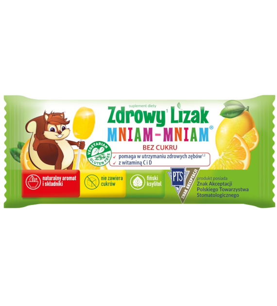 Zdrowy lizak Mniam-Mniam bez cukru cytryna 1 szt. STARPHARMA