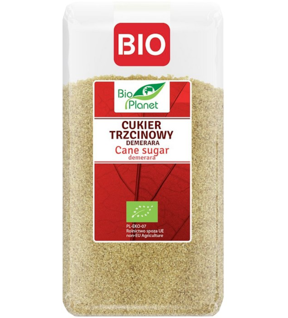 BIO PLANET Cukier trzcinowy brązowy Demerara BIO 500g