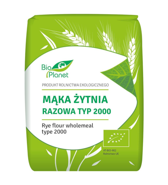 BIO PLANET Mąka żytnia razowa typ 2000 BIO 1kg