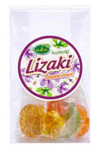 Lizaki owocowe z ksylitolem bez dodatku cukru 10g*5szt AKA