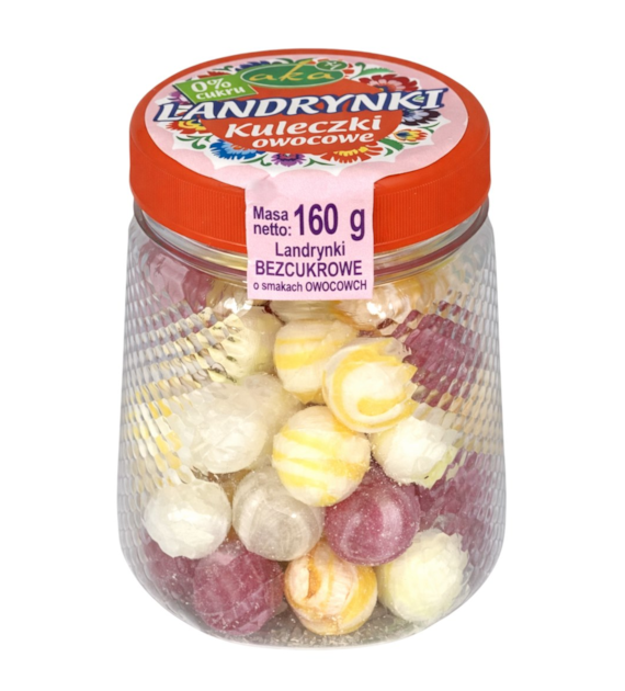 Landrynki kuleczki owocowe ze stewią bez dodatku cukru 160g AKA