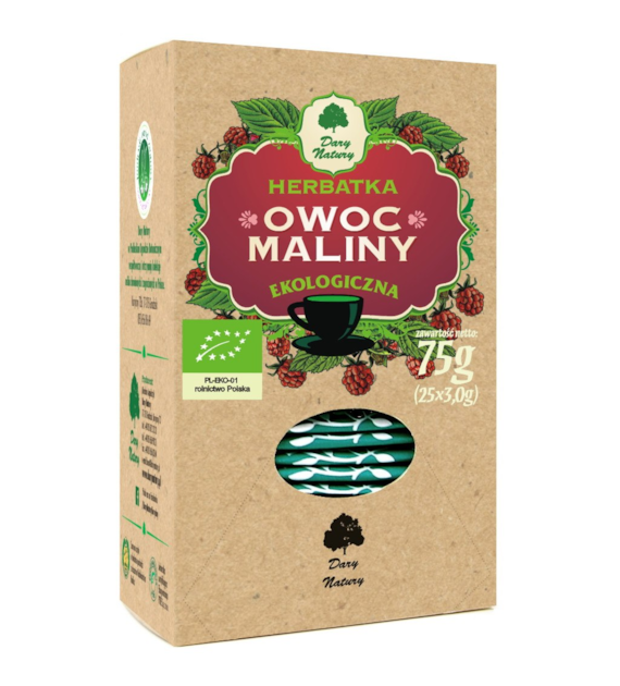 Herbatka Malina owoc 100% BIO 25*3g DARY NATURY