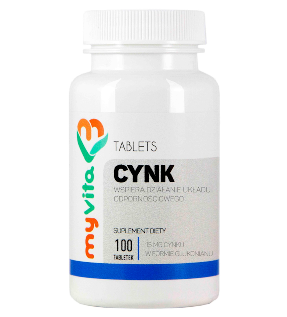 MyVita Cynk - glukonian 15mg, 100tabl.