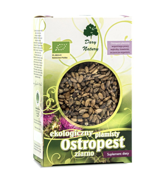 Ostropest plamisty ziarno BIO 100g DARY NATURY - suplement diety