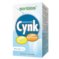 SANBIOS Cynk + acerola i beta-karoten 30tabl.
