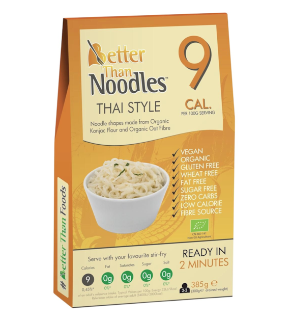 BETTER THAN FOODS Makaron Konjac Noodle Thai Style bezglutenowy BIO 385g