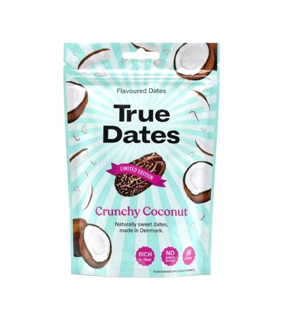 TRUE DATES Crunchy Coconut 100g - daktyle o smaku chrupiącego kokosa