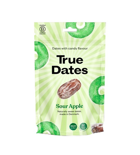 TRUE DATES Sour Apple 100g - daktyle o smaku kwaśnego jabłka