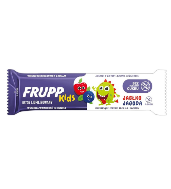Baton liofilizowany FRUPP Kids jabłko - jagoda bezglutenowy 9g CELIKO