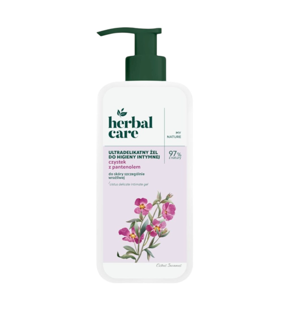 HERBAL CARE Żel do higieny intymnej ultradelikatny czystek i pantenol 330ml FARMONA