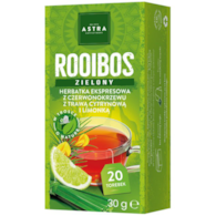 ROOIBOS zielony herbatka z czerwonokrzewu z trawą cytrynową i limonką 20*1,5g ASTRA