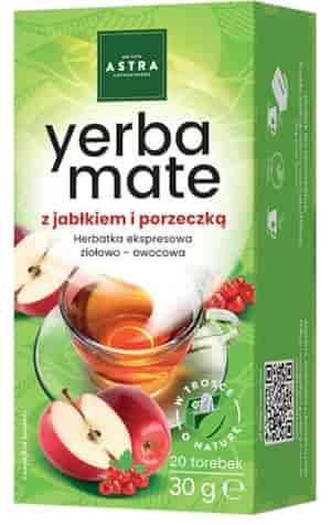 YERBA MATE z jabłkiem i porzeczką herbatka 20*1,5g ASTRA