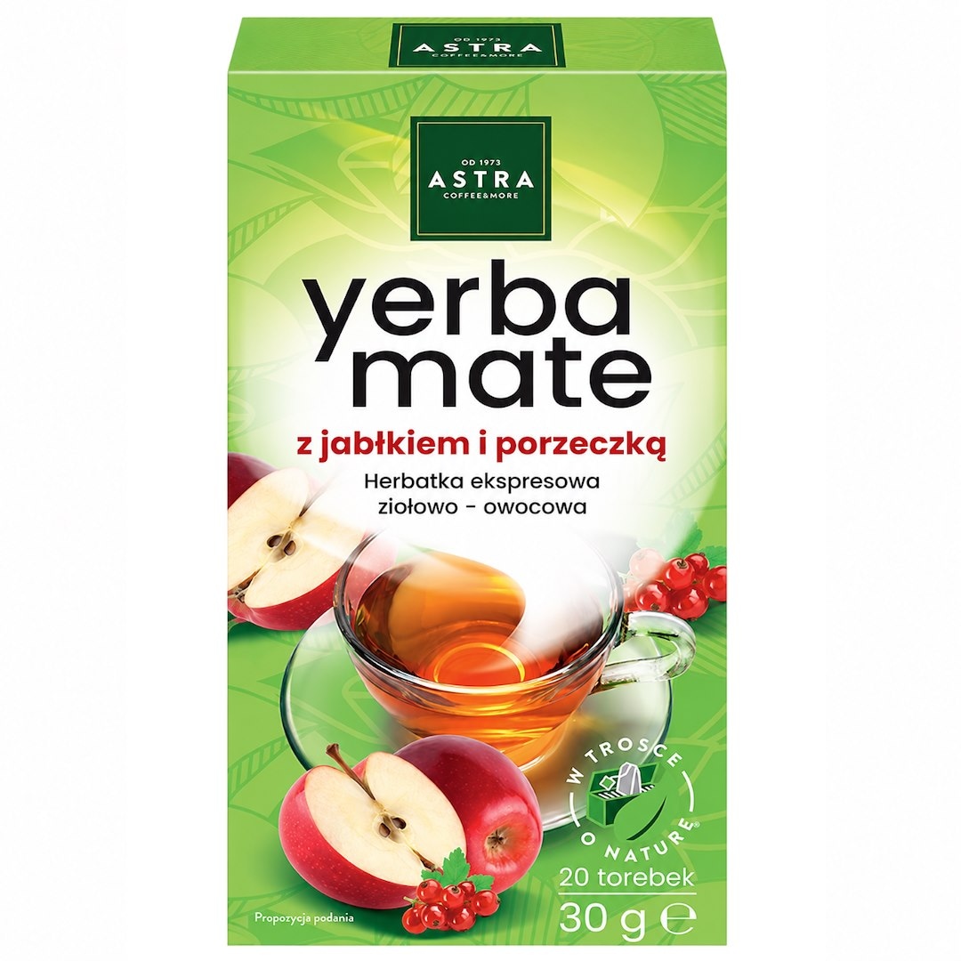 YERBA MATE z jabłkiem i porzeczką herbatka 20*1,5g ASTRA