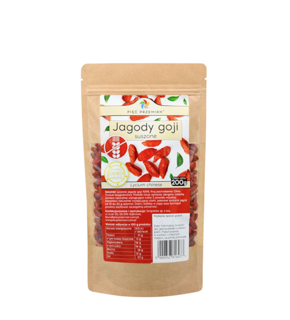 PIĘĆ PRZEMIAN Jagody goji suszone 200g
