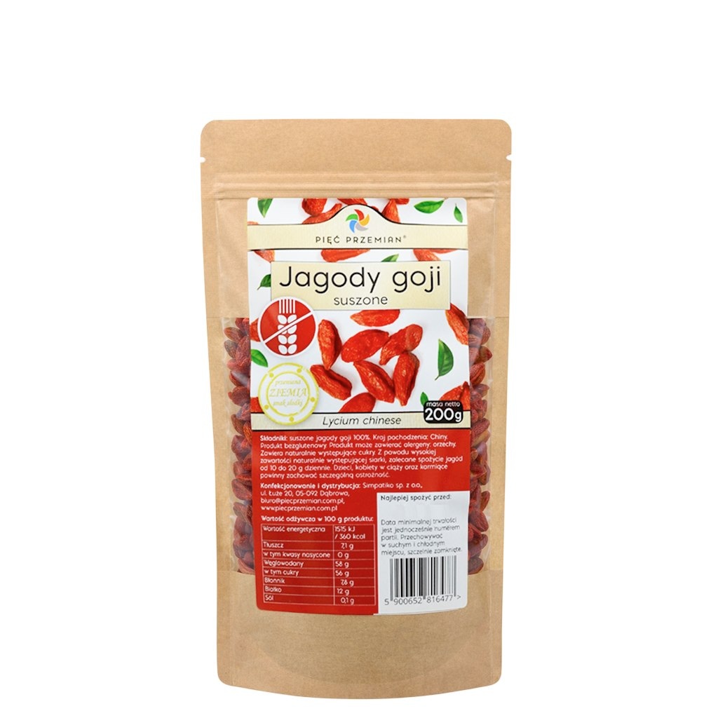 PIĘĆ PRZEMIAN Jagody goji suszone 200g