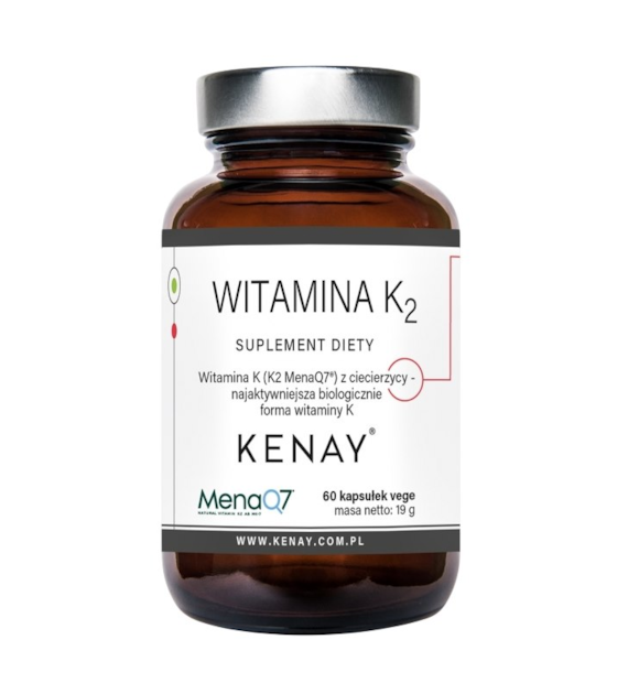 KENAY Witamina K2 MenaQ7 z ciecierzycy 100mcg, 60kaps.