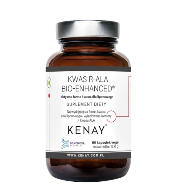 KENAY Kwas R-ALA Bio-Enhanced 60kaps. - aktywny kwas alfa liponowy