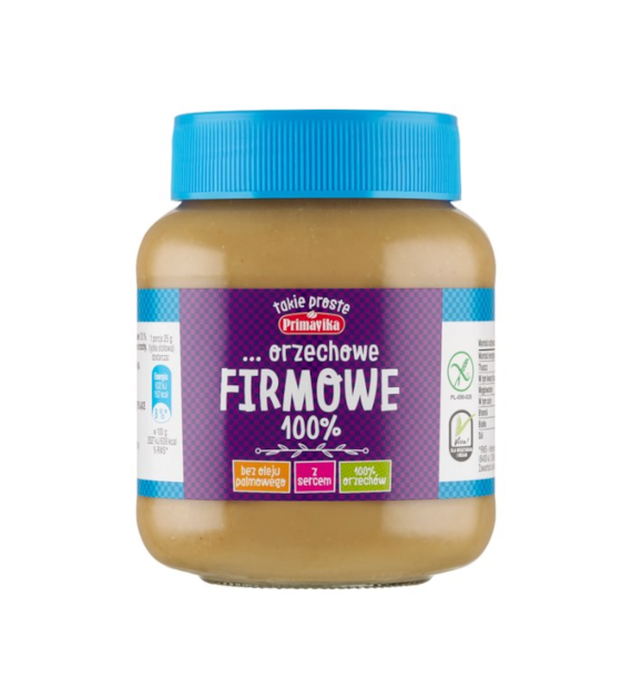 PRIMAVIKA Masło orzechowe Firmowe 100% 350g