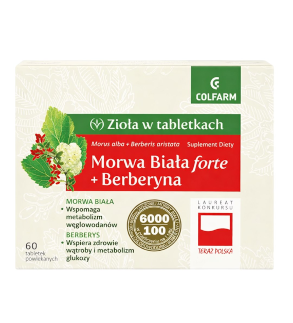 COLFARM Morwa Biała forte + Berberyna 60 tabl.