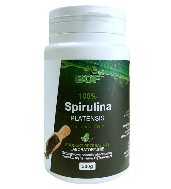 100% Spirulina Platensis 300g (200mg, 1500tabl.) BOF