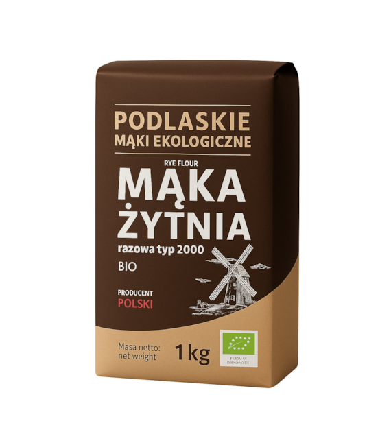 Mąka żytnia razowa typ 2000 BIO 1kg BIOLIFE - PODLASKIE EKOLOGICZNE