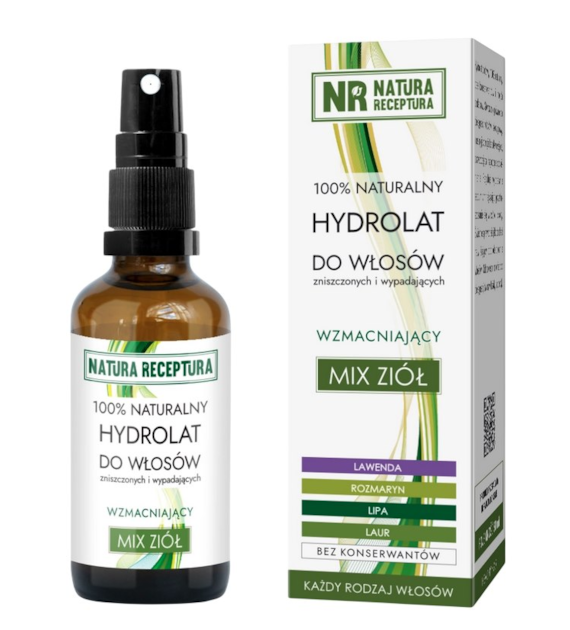 Hydrolat do włosów mix ziół 50ml NATURA RECEPTURA