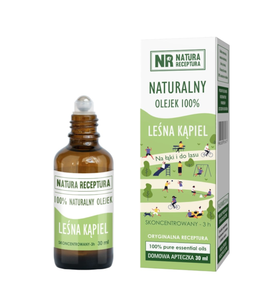 Olejek naturalny Leśna kąpiel 30ml pipeta + aplikator w kulce NATURA RECEPTURA