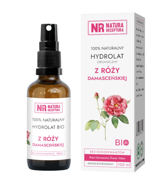 Hydrolat z róży damasceńskiej EKO 100ml NATURA RECEPTURA