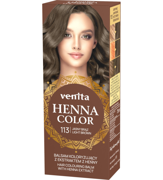 VENITA henna tuba nr 113 jasny brąz 75ml - balsam koloryzujący