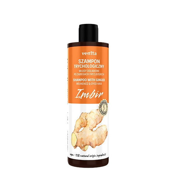 VENITA Trychologiczny szampon Imbir do włosów osłabionych, farbowanych, po zabiegach fryzjerskich 300ml