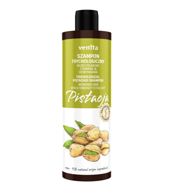 VENITA Trychologiczny szampon Pistacja do włosów osłabionych z tendencją do wypadania 300ml
