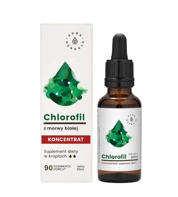 AURA HERBALS Chlorofil z morwy bialej - koncentrat 30ml