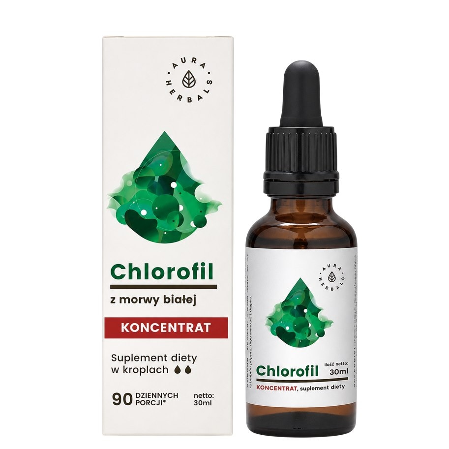 AURA HERBALS Chlorofil z morwy bialej - koncentrat 30ml