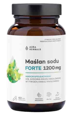 AURA HERBALS Maślan sodu FORTE mikrokapsułkowany 1200mg, 60 kaps.