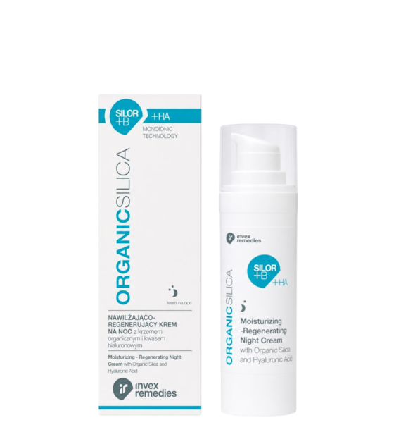 Nawilżająco-regenerujący krem na noc z krzemem organicznym i kwasem hialuronowym SILOR+B+HA 30ml INVEX REMEDIES