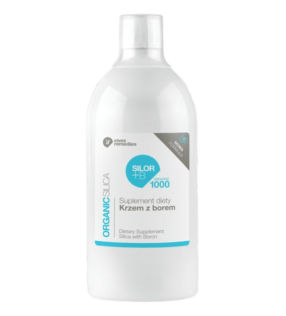 SILOR+B ORGANIC 1000 krzem z borem 1000 ml INVEX REMEDIES